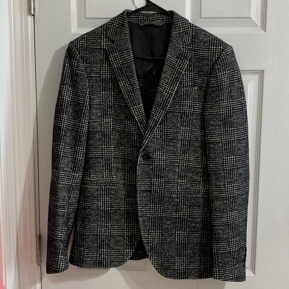 Zara sz 36” grey and black blazer